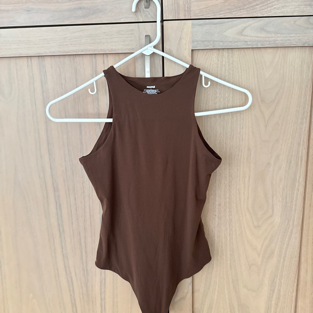 SKIMS Brown Fitted Bodysuit